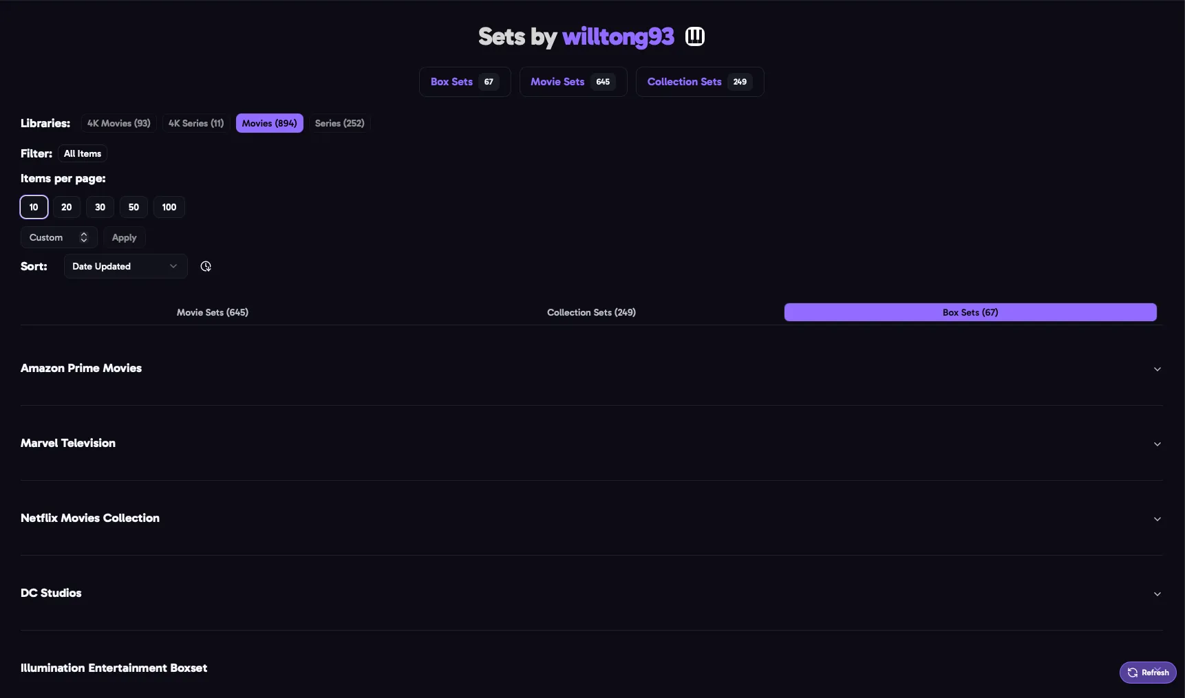 A creator page